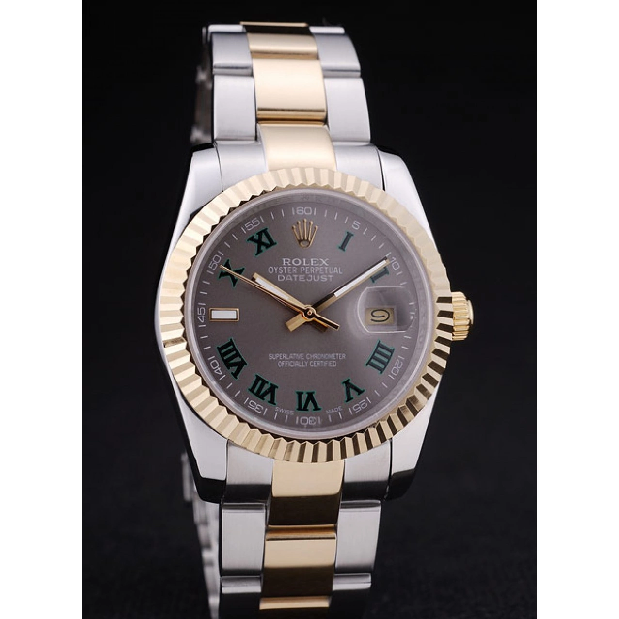 MiroTime 0825 Rolex Datejust Grey Dial Ribbed Bezel 7460